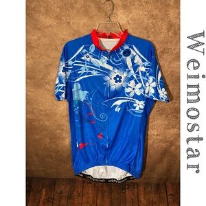 Weimostar Cycling Jersey~men’s size 2XL~blue/white/red~NWOT